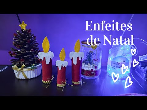 Enfeites de Natal vela de feltro#artesanato#