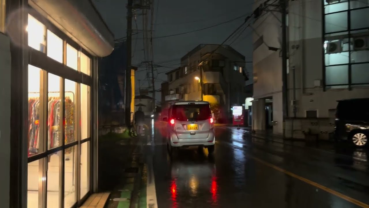 Japan Night Rain Walk 2026.03.03 ASMR Ambience Sound Sleep Meditate Relax Peace Tokyo