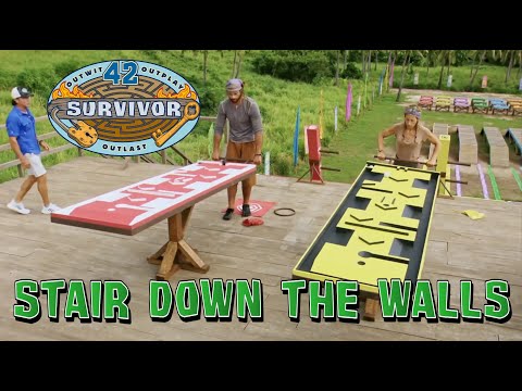 Stair Down the Walls (2 of 2) Immunity Challenge | Survivor 42 | S42E12: Caterpillar to a Butterfly