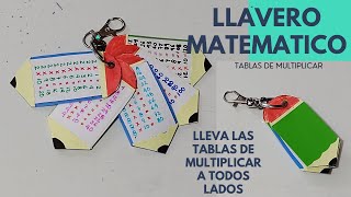 COMO HACER UN LLAVERO MATEMATICO / tablas de multiplicar