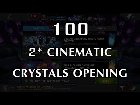 100 2* Cinematic Crystals Opening - Marvel Contest of Champions