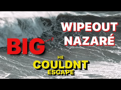 O MAIOR WIPEOUT DO ANO NA NAZARÉ! Gabriel Sampaio em apuros