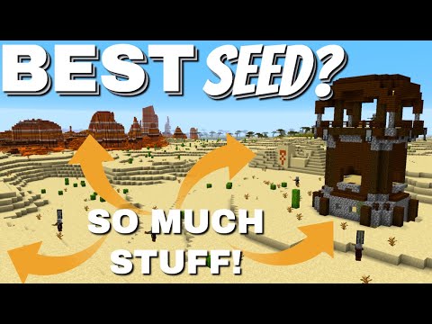 Best Minecraft Seeds: Amazing seed - 4 Witch Huts - Spawners - Biomes - Villages - Double Monument