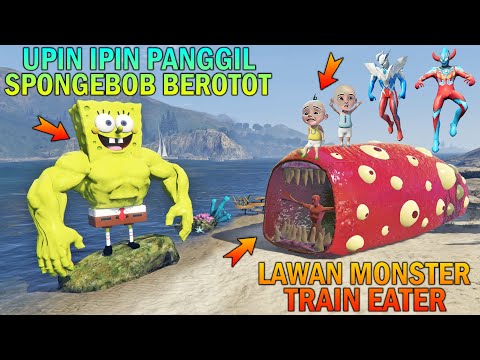 UPlN IPlN MEMINTA SP0NGEBOB UNTUK BERPUTAR, MELAWAN MONSTER TRAlN EATEERRR