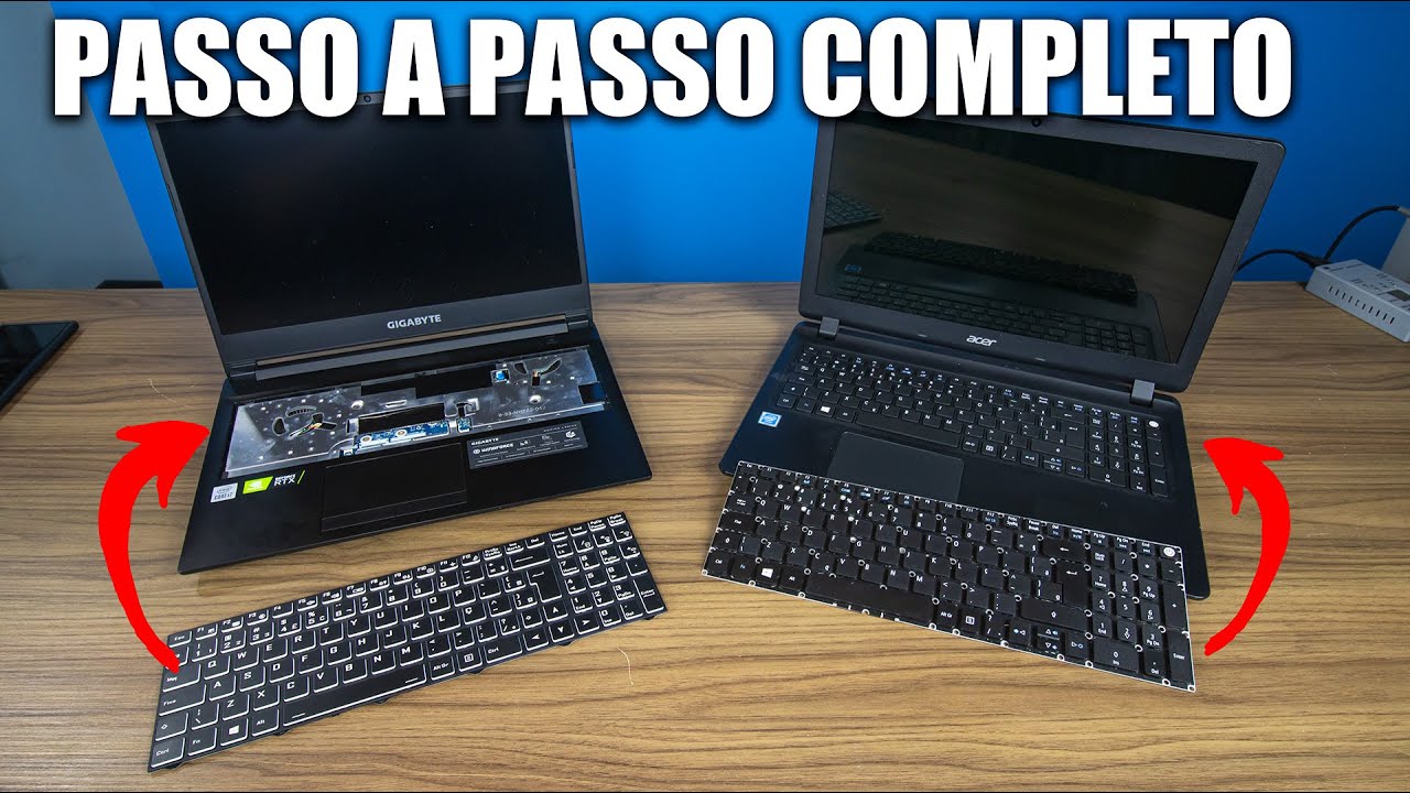 COMO TROCAR O TECLADO DE NOTEBOOK QUALQUER MODELO