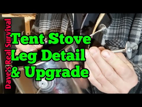 183. Paint Can Hot Tent Heater - Improved Leg Design & Detail.