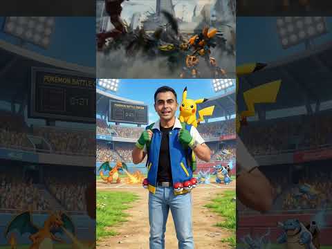 Pikachu, Godzilla y Doraemon juntos en la batalla campal 🤯Crea la batalla de tus sueños con IA