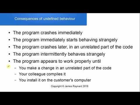 Undefined Behaviour in  C++