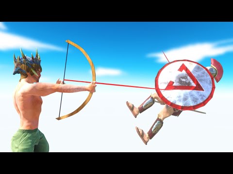100 Archers VS 100 Spartan Warriors - Animal Revolt Battle Simulator - ARBS