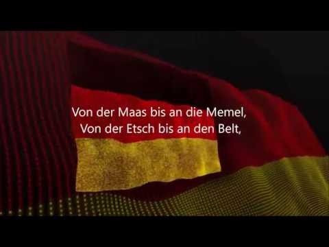 Deutsch National hymne, Deutschland Deutschland über alles, untertitel