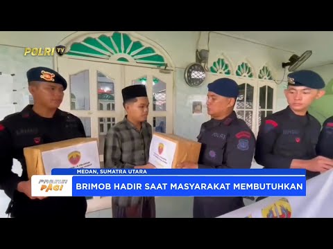 BRIMOB POLDA SUMUT GELAR JUMAT BERKAH TEBAR KEPEDULIAN TERHADAP SESAMA