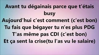 Naza ft  Keblack  on t'a dit( Paroles)