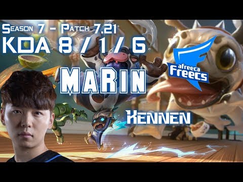 AFs MaRin KENNEN vs ORNN Top - Patch 7.21 KR Ranked