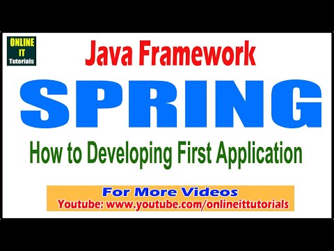 Java Framework Tutorial Spring How To Developing First Application Onlineit Tutorials
