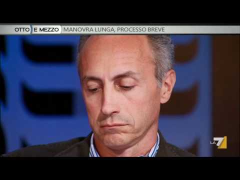 Travaglio VS Paniz sul processo breve nella manovra economica, Ruby e P4 (Otto e mezzo,29/06/2011)