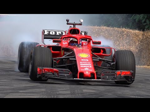 2018 Ferrari F1 SF71H - Accelerations, Fly-By's & Donuts!