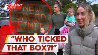 Community fury after speed limit raised outside childcare centre | A Current Affair