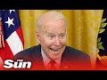 Joe Biden labelled ‘creepy’ as he whispers repeatedly during Q&A