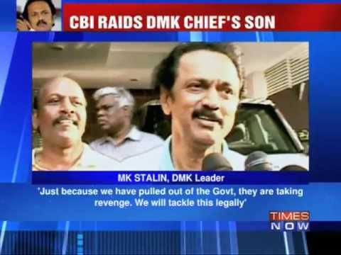 CBI raids DMK Chief's son M. K. Stalin.