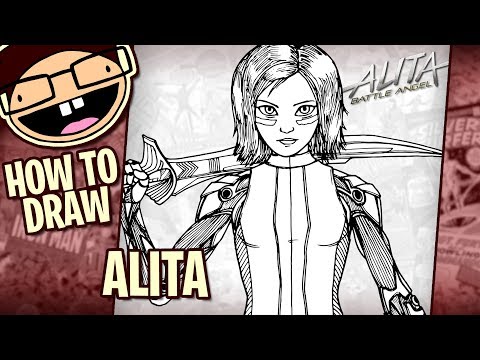 How to Draw ALITA (Alita: Battle Angel) | Narrated Easy Step-by-Step Tutorial