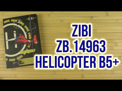 Распаковка ZiBi Helicopter B5+ на резинке ZB.14963