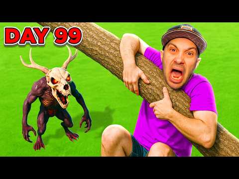 My Wife and Daughter Challenged me to Survive 100 DAYS in The Forest!