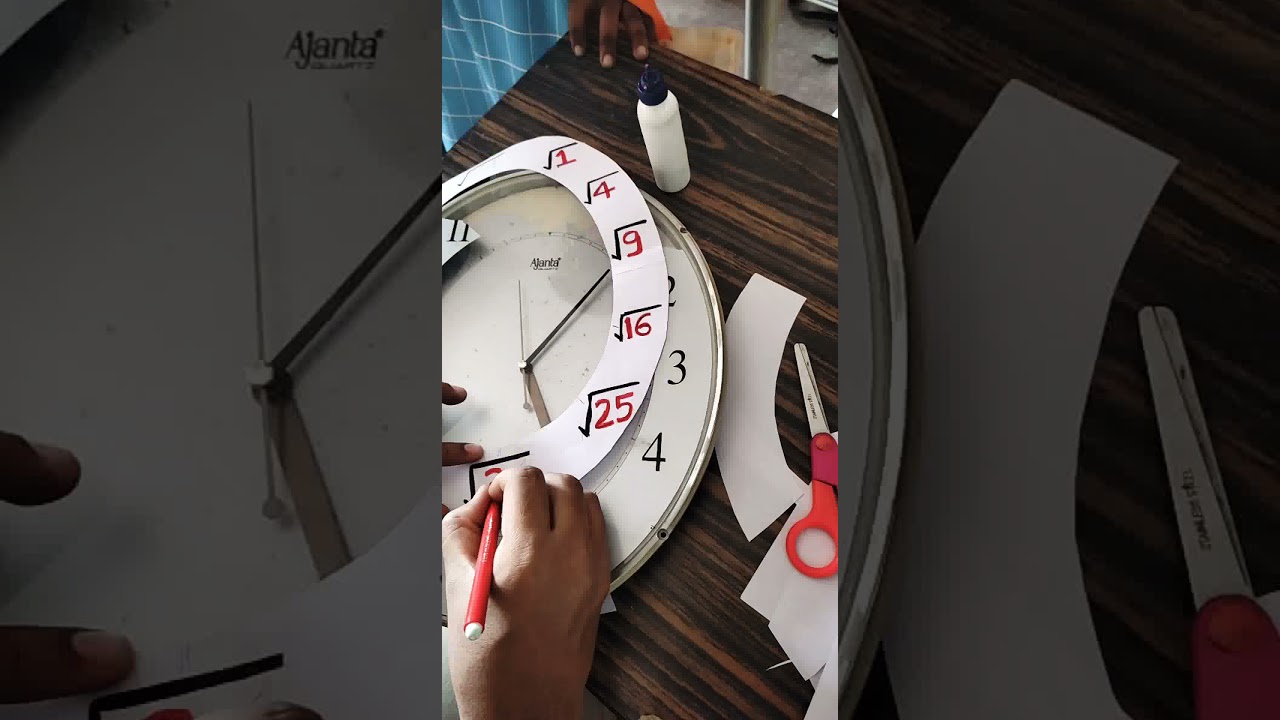 Square Root Clock made by students.
