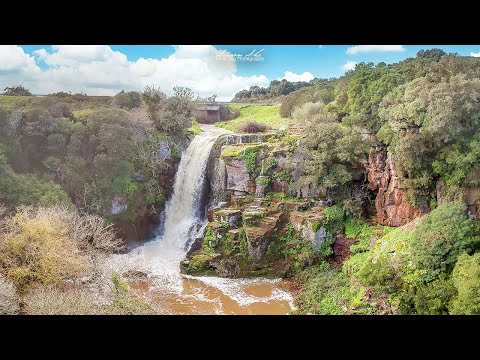 Cascata di S'Istrampu de Chirralza (Erula) aerial-drone