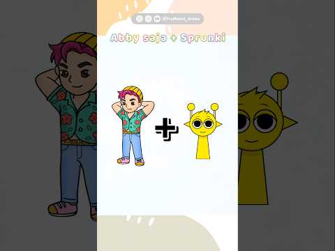 How to draw Abby Saja Sprunki | Mix characters drawing 🎨 Who's next? #ivymama