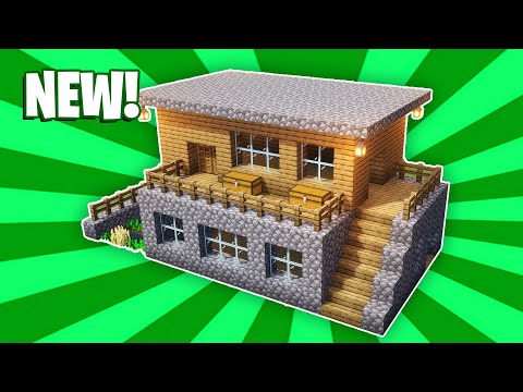 Minecraft House Tutorial :  (#14) Large Wooden Survival House (How to Build)