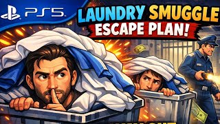 Laundry Smuggle Escape Plan! 😱 | A Way Out |PS5 Gameplay 4K|2 player Game