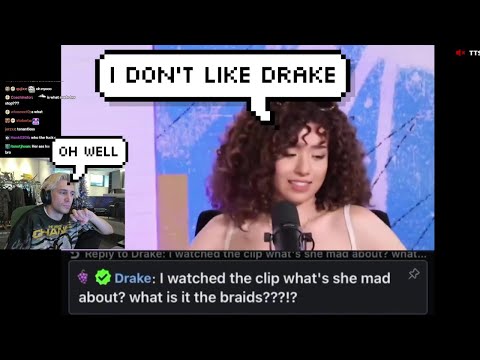 xQc Reacts to Pokimane saying she Dislikes Drake as a "Person"