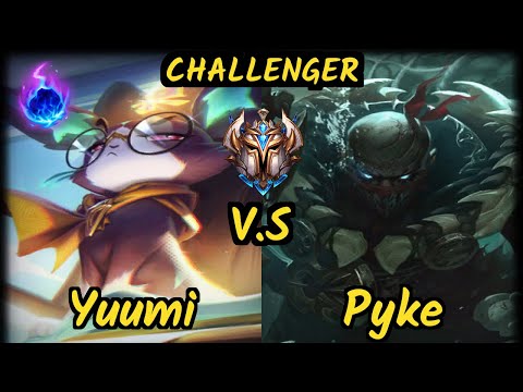 SKT T1 Kuri (YUUMI) vs PYKE - BOTTOM SUPPORT CHALLENGER GAMEPLAY - KR
