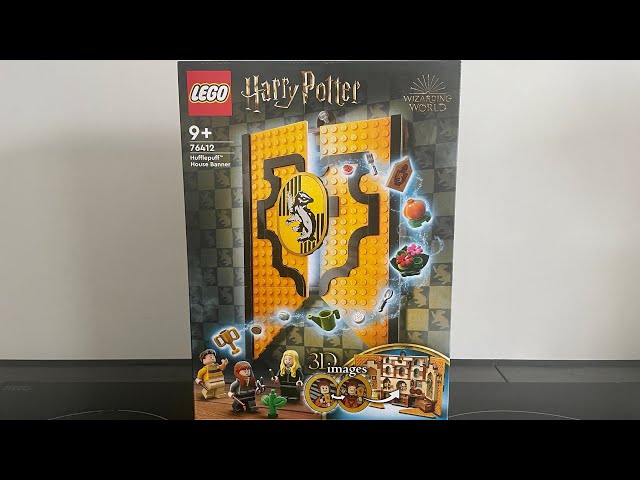Vídeo relacionado con LEGO 76412 Harry Potter Estandarte de la Casa Hufflepuff, Sala Común del Castillo de Hogwarts o Cuadro de Pared, Juguete de Viaje Coleccionable, 3 Mini Figuras