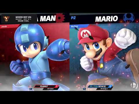Peabnut (Mega Man) vs NoTag (Mario) - Grand Final - Modern Nest #26