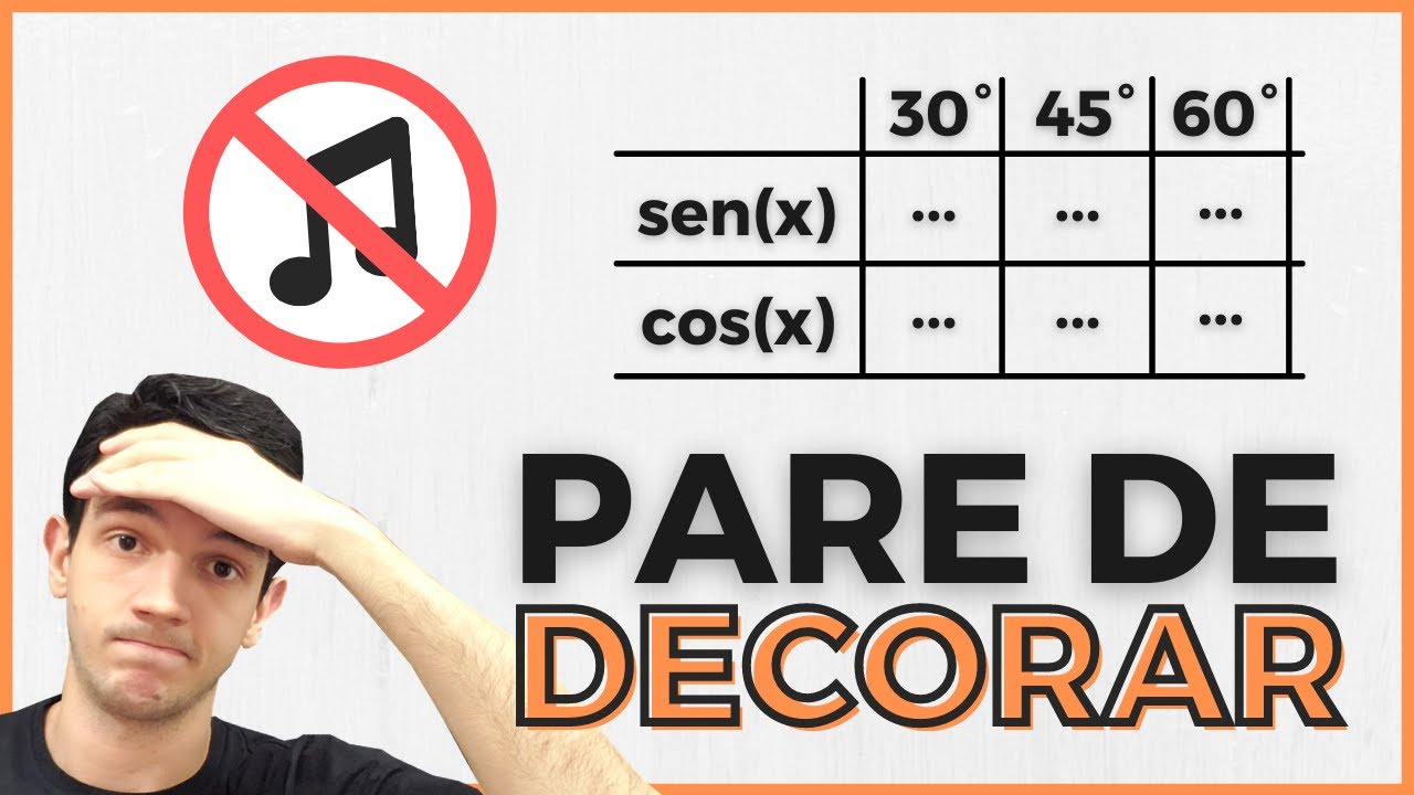 Como calcular a Tabela Trigonométrica do ZERO (sem decorar) | Trigonometria | Matemática Básica