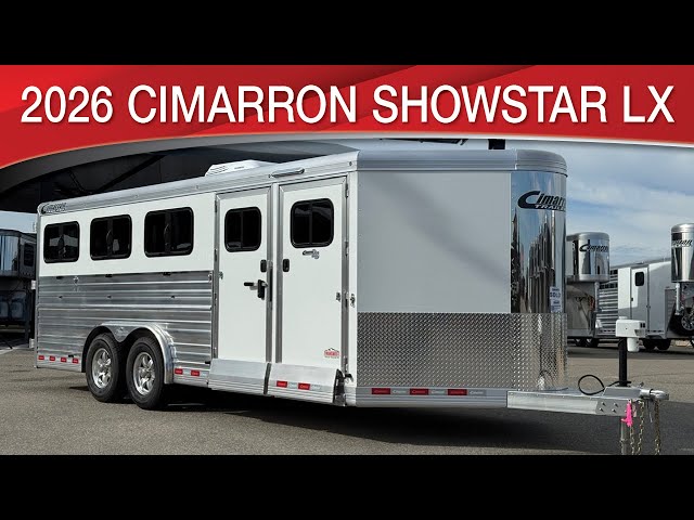 Preview image of 2026 Cimarron Showstar LX Custom Bumper Pull Stock Trailer youtube video