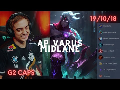 G2 Caps plays AP Varus midlane - HowTo Oneshot sejuani in late game