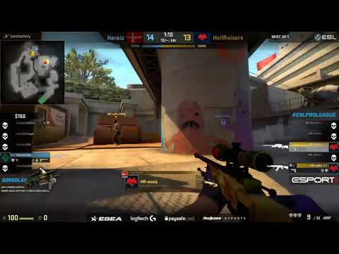 HellRaisers Zero's 4K with AK-47 on Overpass vs Heroic @ ESL Pro League Season 6 Europe