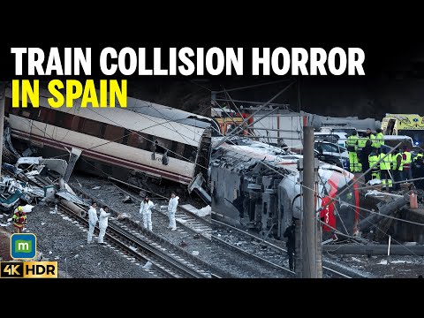 Spain Train Collision Caught On Camera, Transport Minister Calls It 'Terrible' | N18G | 4K