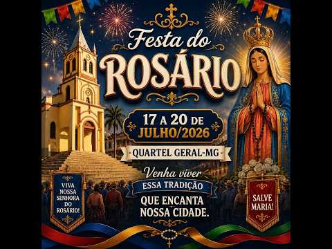 Festa do Rosário ano de 2026 em Quartel Geral MG