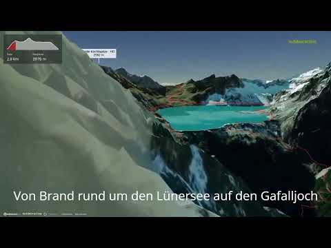 Von Brand rund um den Lünersee auf den Gafalljoch ∆ hiking trails ∆ 3d-trail.com/austria/