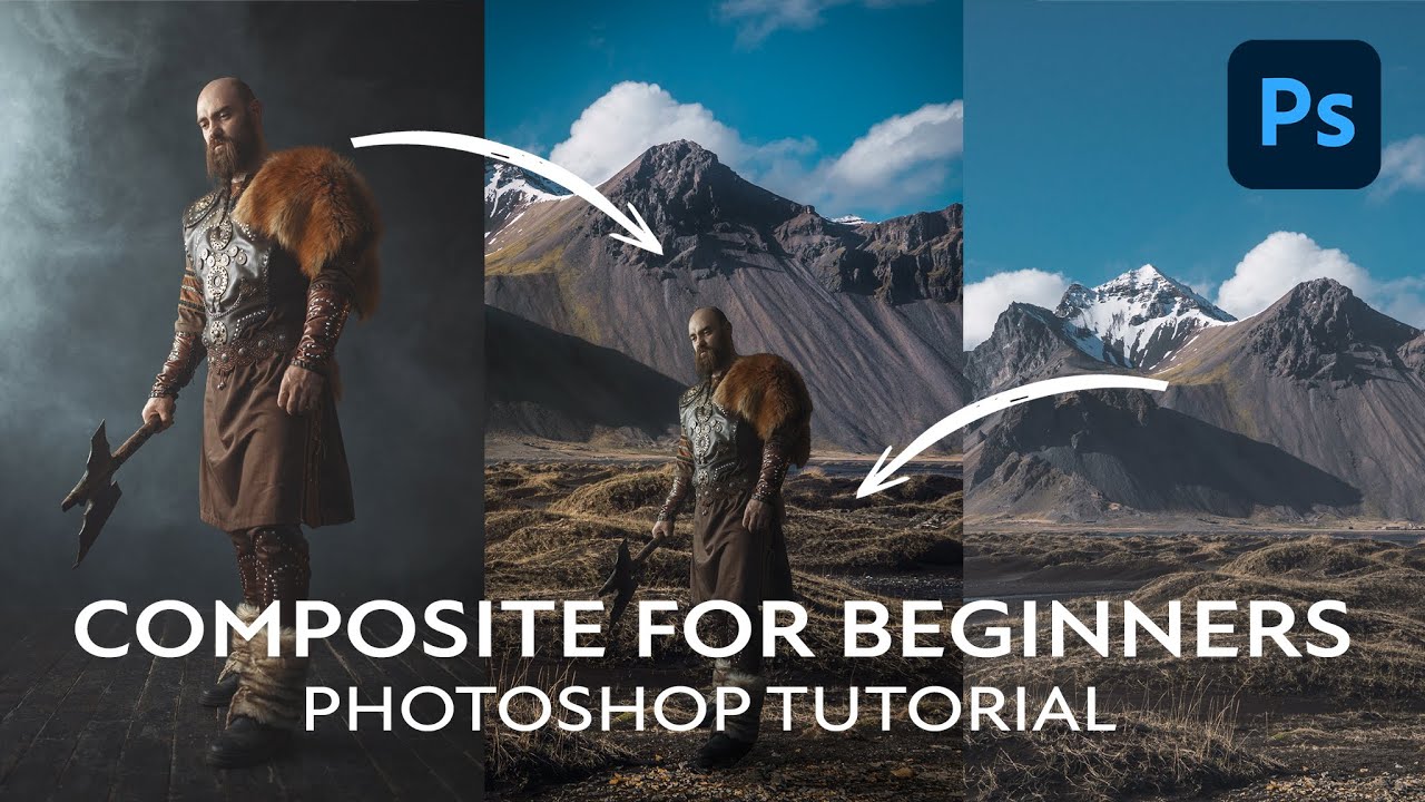 Photoshop COMPOSITES, Blend Photos & Add Elements (Beginners Tutorial)