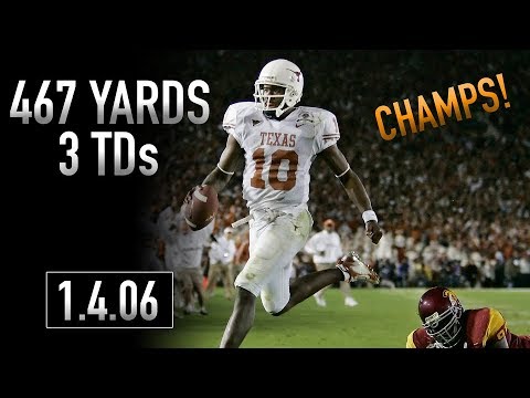 Vince Young 2005 National Championship Highlights | 467 Yards, 3 TDs | 1.4.06 | Rose Bowl