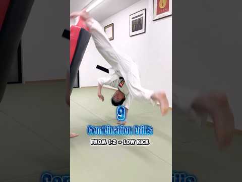 【9 Combination drills : From 1•2 Low Kick】 ワンツーローキックからの9種類のコンビネーション ドリル #大谷道場 #空手 #karate #shorts