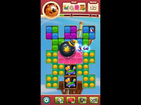 Toon Blast Level 8434 - NO BOOSTERS 🐻🐺🐱 | SKILLGAMING ✔️