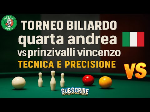 🏆 Torneo Biliardo | Quarta Andrea VS Prinzivalli Vincenzo | Tecnica e Precisione 🏆