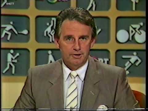 Ending to 1986 Grand Final. Hawthorn runs through banner for Dipper's Brownlow. BTQ Telecast