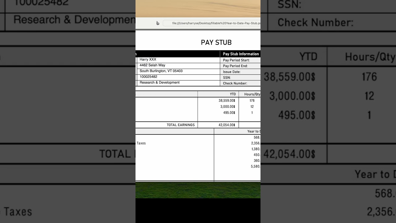 How to Edit A Fillable Pay Stub PDF Free in Web Browser? #editpdf#pdf #howto #safari #freetools