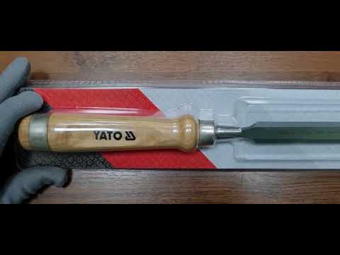 Стамеска YATO з дерев'яною ручкою, 18 мм, CrV [10/60]